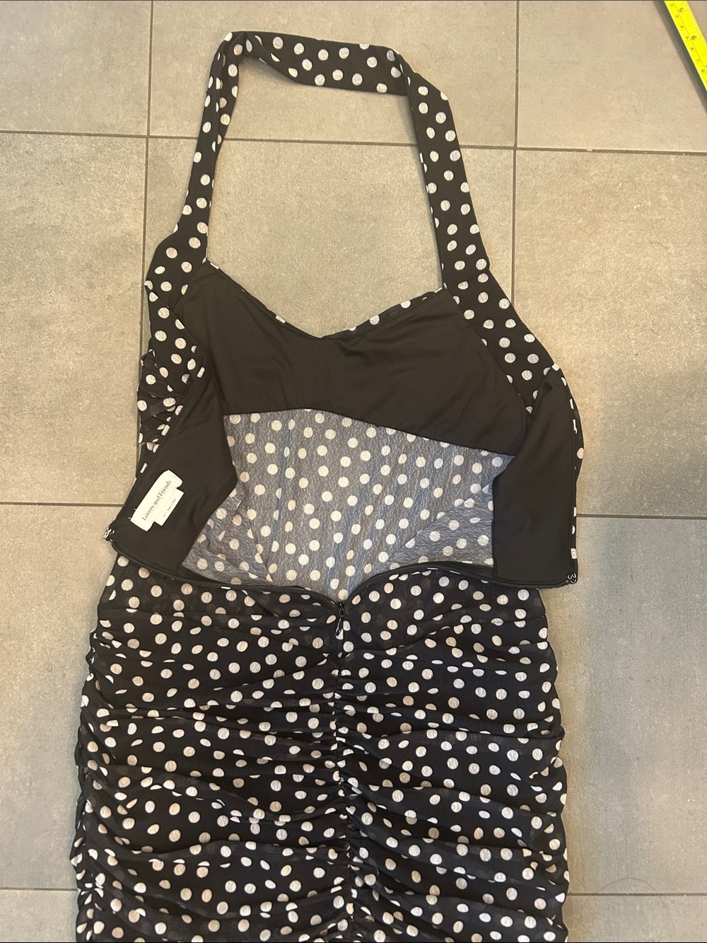 Lovers and Friends Judith Mini Dress in Black Polka Dot - Picture 7 of 10
